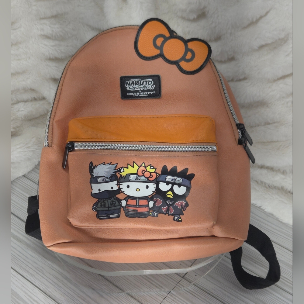 Naruto Shippuden x Hello Kitty & Friends - Anime Crossover Orange Mini Backpack